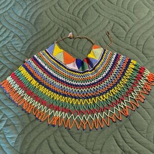 Handmade Multicolor Beaded Collar Necklace - Women Accessories